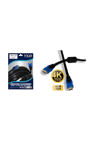 Inca Imhd 150T 15 Metre 4K 1.4 V 3 D Altın Uçlu Hdmi Kablo