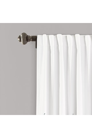 Zuri Flora Oda Karartma Pencere Perdesi Panel Çifti, 160 Cm Uzunluk X 132 Cm Genişlik, Mavi Ve Mercan