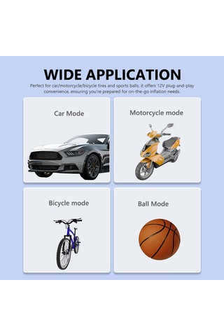 Xindoker Siyah Kablolu Dijital Göstergeli Araç Lastik Hava Pompa - Otomatik Durdurma, 4 Basınç Birimi, Çok Amaçlı Enflasyon