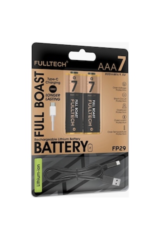 Şarjlı Ince Kalem Pil Aa Şarj Edilebilir Pil 1.5v 800mwh Lityum-ıon Ince Pil Aa 5 Type-c Şarjlı Aa, Her Paket, 2