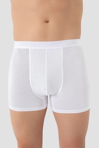 Hadpols Premium Düz Çamaşır Konforlu Giyim Rahat İçlik Erkek Beyaz Bambu Boxer 3'lü Paket