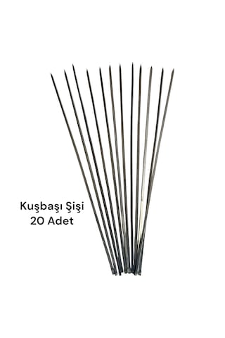 20 Adet Kuşbaşı Şişi 55 Cm ,et Mangal Yassı Şiş,barbekü Şişi