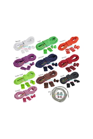 Akıllı Kilitli Elastik Ayakkabı Bağcık 100 CM Video Tanıtımlı