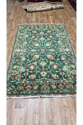El Dokuma Afghan Halısı Yeşil