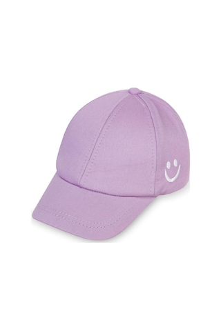 Civil Girls Smile Desenli 2-5 Yaş Çocuk Kız Kep Şapka Lila