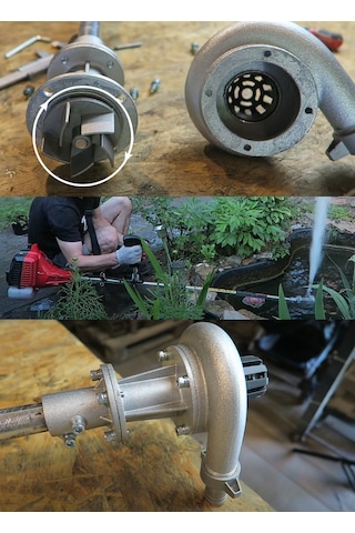 Ablacks Benzinli Yan Tırpan + Toprak Çapalama Aparatı 2 Adet Çapa + Su Pompası Aparatı