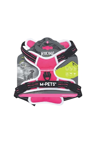 M-pets Hıkıng Reflektörlü Soft Köpek Göğüs Tasması Pembe S Pembe