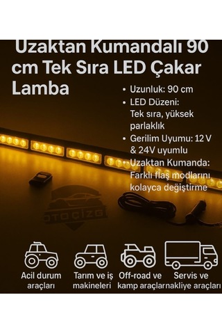 Tepe Led Bar Led Off Road 12-24v 90cm Turuncu