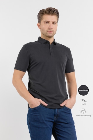 İmza Siyah İtalyan Yaka Kısa Kol Cepsiz Slim Fit Pamuklu Tişört 1011260180 Diğer