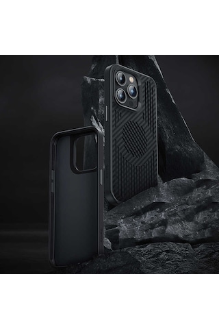 Benks Apple Uyumlu iPhone 14 Pro Max Kılıf Benks Karbon Magnetik Soğutucu Özellikli Telefon Kılıfı Benks-ZTA82088