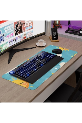 Çocuk Gaming Mouse Pad Kauçuk Kaymaz Taban Mousepad V5, 70x30 Xl