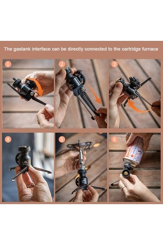 Tongxida Katlanır Alüminyum Tripod Gaz Sobası Adaptörü-siyah Siyah Siyah