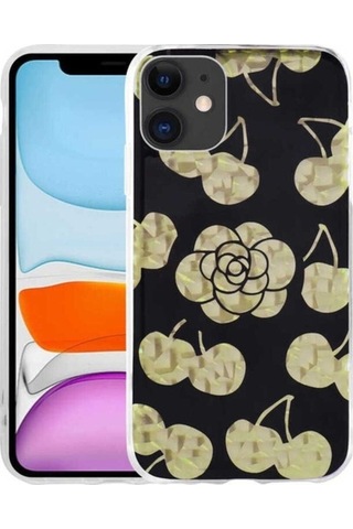 Apple Uyumlu iPhone 11 Kılıf Desenli Sert Zore Elnov Kapak NO1