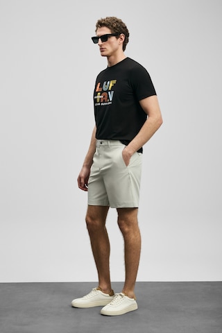 Lufian Sunny Modern Grafik T- Shirt Siyah Siyah 111020291100100