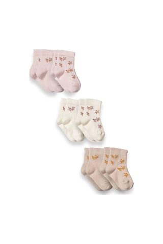Babycosy Organic Wear %100 Organik Pamuk 6 Lı Bebek Çorap Seti Yumuşak Nefes Alan Kaydırmaz Bebek Çorabı,yenidoğan,0-24 Ay Çok Renkli