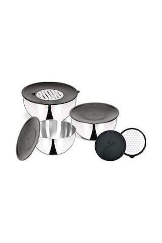 Sofram 9 Parça Rendeli Karıştırma Kabı Seti Inox