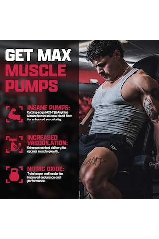 Nutrex Niox Nitric Oxide Arginine Nitrate+vitamin C Muscle Pump B