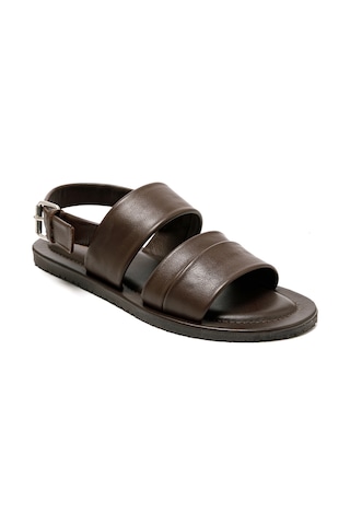 The Sandals Factory Brown Sandalet Erkek M7718 The Sandals Factory Leather Upper Sandals Brown