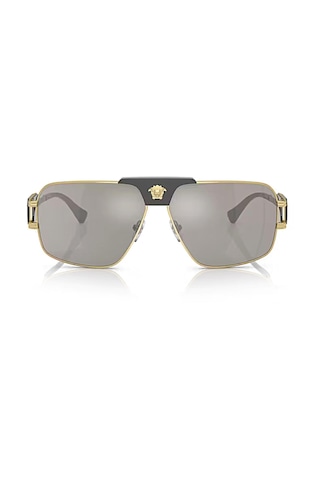 Versace Ve 2251 10026g 63 Erkek Gold Metal Aynalı Güneş Gözlüğü Altın