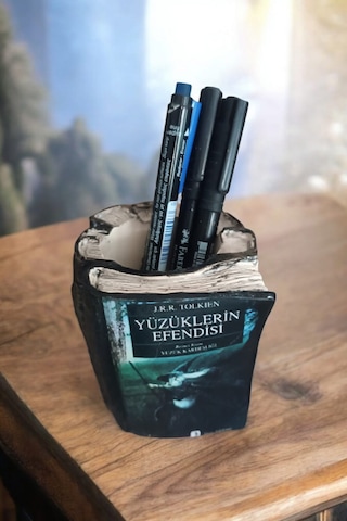 Yüzüklerin Efendisi Yüzük Kardeşliği Kitabı Şeklinde Kalemlik
