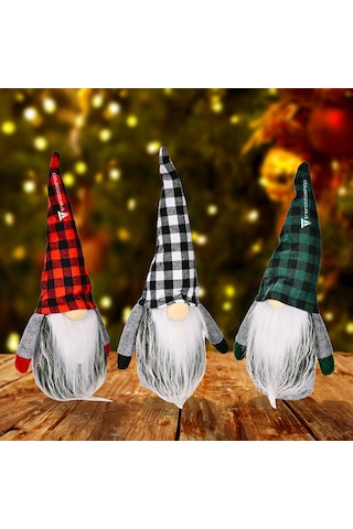 3 Lü Gnome Dekorasyon Seti, Sevimli Peluş Gnome Noel Hediyesi