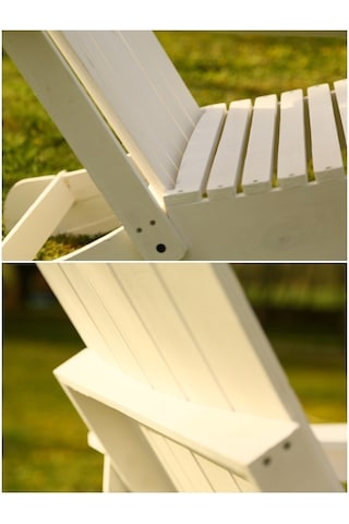 Mandu Adirondack Ahşap Bahçe Sandalyesi Beyaz (551457121) Beyaz