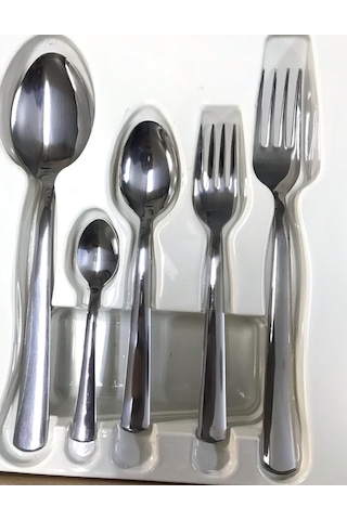 Kardelen 6 Kişilik 30 Parça Zümrüt Model Kaşık Çatal Set