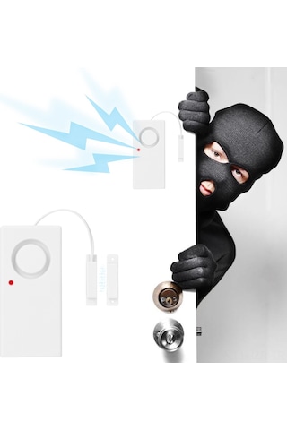 Geeroyoo Abs Plastik Kasa 130db Sesli Manyetik Kapı Alarmı, 5m Çip İle Güvenli, Düşük Tüketim, Hırsızları Korkutmak İçin