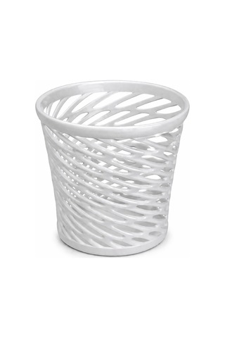 Modern Desenli Kalemlik 10 Cm Dekoratif Masaüstü Organizer Sert Plastik Şık Kalem Tutucu