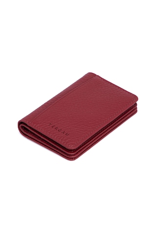 Tergan Bordo Deri Unisex Kredi Kartlık 01601M71