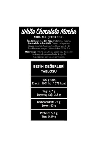 Nera Beyaz Çikolatalı Mocha 1.000g İçecek Tozu