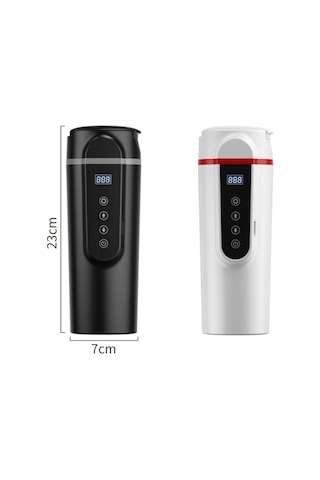 Sones Suıtu Hq-3900 24v/12v Araba/kamyon Isıtmalı Kahve Kupa Akıllı Kupa, Özellik: Büyük Ekran Beyaz