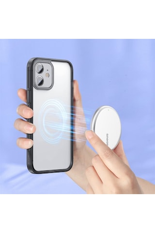 Baseus Apple Uyumlu iPhone 12 Mini Kamera Lens Koruyuculu Frame Kilif 155800175 - Renk / Siyah