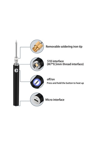 Yuntech01 Usb Şarjlı Kablosuz Dışarıda Dumanlı Demir Seti, Ev İçi Dıy Kaynak Aracı, Li-poly Pil Ve Uçak Aparatı İle Tip-b Uçlu