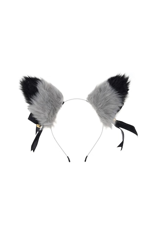 Yifomall Şık Tilki Kulaklı Saç Aksesuarı: 2 Farklı Stil İçin Peluş Kulaklar Ve Siyah Bant Seti 12cm X 9cm