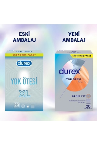 Durex Yok Ötesi Xl İnce Prezervatif 20'li, Geniş Fit