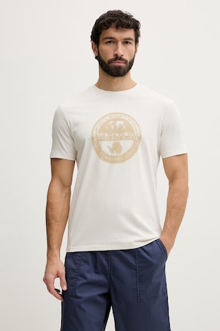 Napapijri S-mahsa Ss Erkek T-shirt-33140 Beyaz