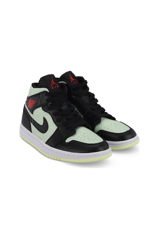 Nike Wmns Aır Jordan 1 Mıd Se Kadın Siyah / Yeşil Sneaker Siyah / Yeşil