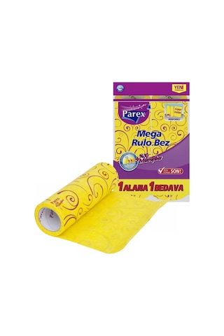 Parex %30 Mikrofiber Mega Rulo Temizlik Bezi 2 Adet Sarı