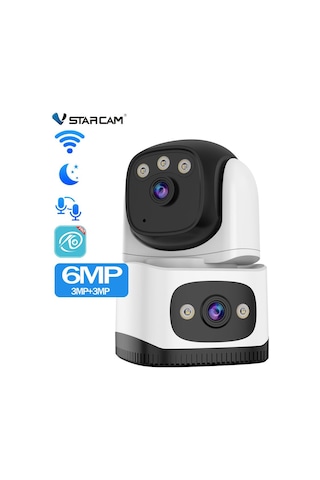 Vstarcam Cs995dr 2 Kameralı 6mp Çift Yönlü Ses Wifi Bebek Kamera