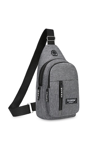 Moda Taşınabilir Erkek Omuz Çantası - Gri