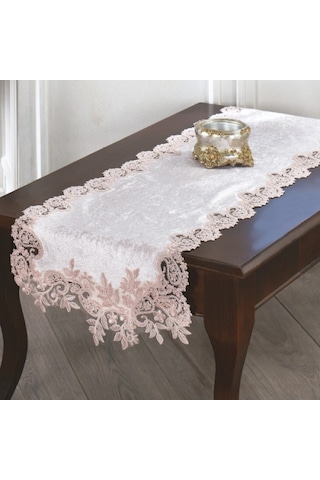 Royal Nazik Doria Kadife Oda Takımı 5Parça Kadife Pudra