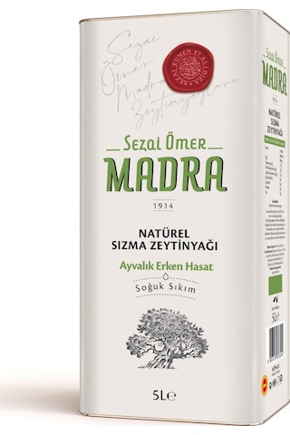 Sezai Ömer Madra 5 Lt Erken Hasat Zeytinyağı