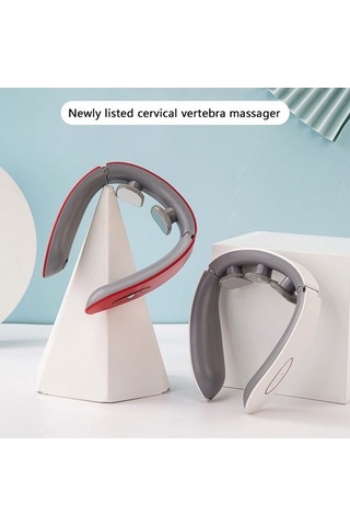 Maoyaya Beyaz Boyun Masaj Aleti, Elektrikli Kablosuz Isıtmalı Servikal Vertebra Rahatlatan Masaj Makinesi Çok Renkli
