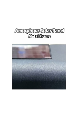 Ebitda Modern Güneş Enerjili Metal Ev Numarası Led Işık - Su Geçirmez Bahçe Lambası 22,5x17,5 Cm