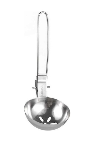 Pazly Uzun Takım Süzgeçli Servis Saplı Renkli Paslanmaz Kepçe Katlanabilir Kaşık Kamp Çatal Bıçak Seti Lx Çok Renkli