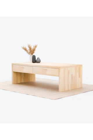 Ela Wood Working Masif Ağaç Çekmeceli Orta Sehpa 120 X 60 Naturel