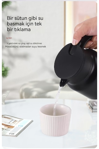 Paslanmaz Çelik Kızarmış Çaydanlık Büyük Kapasiteli Yalıtım Kabı