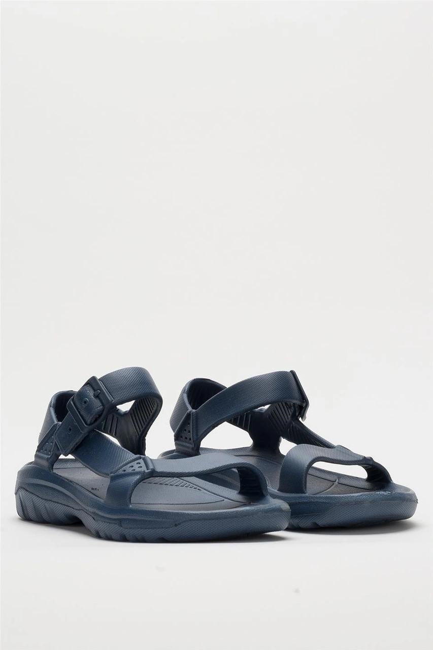 Unisex Eva Spor Kaymaz Yürüyüş Sandaleti Lacivert Lacivert