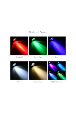 Teltree Ac85-265v 1w Led Mini Spot Işık, Ev Partisi Ve Dj Gösterileri İçin Taşınabilir Dekorasyon Aydınlatması Çok Renkli